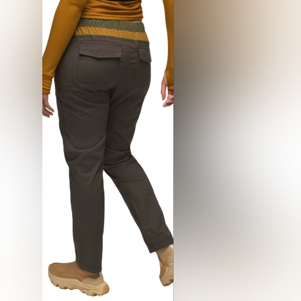 PRANA Double Peak All-Around Pant Black Olive Block Sz 2